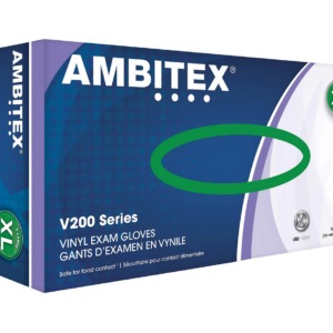 Ambitex V200 Series Powder Free Clear Vinyl Gloves, XL, 100 Box (VXL200)