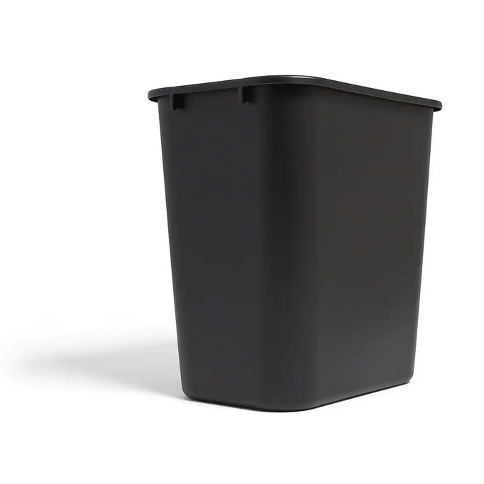 Coastwide Professional Indoor Trash Can Without Lid, Black Soft Molded Plastic, 7 Gallon (CW56429)