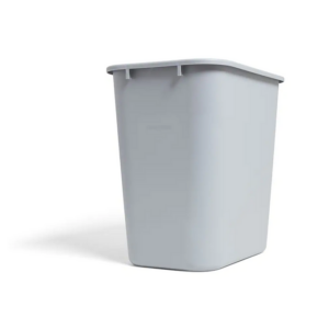 Coastwide Professional Indoor Trash Can Without Lid, Gray Soft Molded Plastic, 7 Gallon (CW56431)