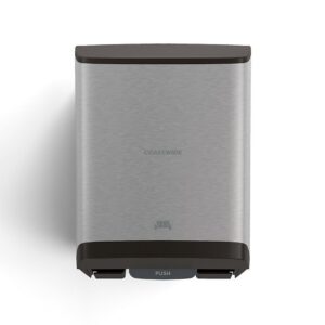 Coastwide Professional™ J-Series Auto-Cut Hardwound Paper Towel Dispenser, Black/Metallic (CWJMHT-S)