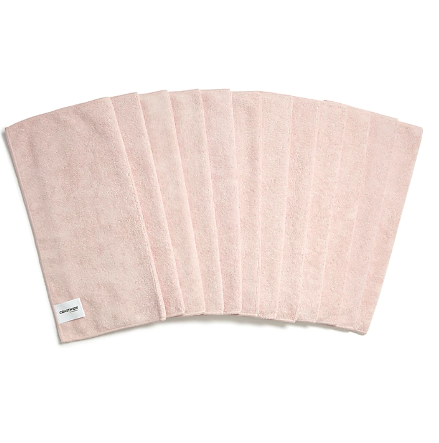 Coastwide Professional™ Microfiber Wipers, Pink, 12 Pack (CW57317)(2)