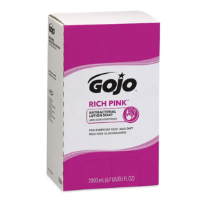 GOJO Rich Pink Antibacterial Lotion Soap Refill, Floral, 67 oz., 4 Carton (7220-04)