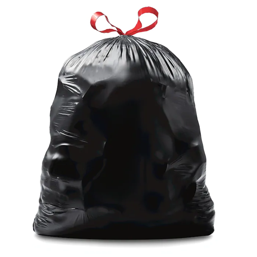 Glad Drawstring 30 Gallon Trash Bags, 1.05 mil, 30 x 33, Black, 90CT (78952)(4)