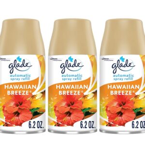 Glade Automatic Aerosol Air System Refill, Hawaiian Breeze, 6.2 Oz., 3/Pack (313813)