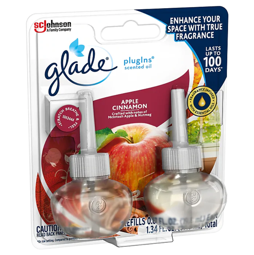 Glade Plugins Scented Oil, Apple Cinnamon, 2 Pack (638041)(3)
