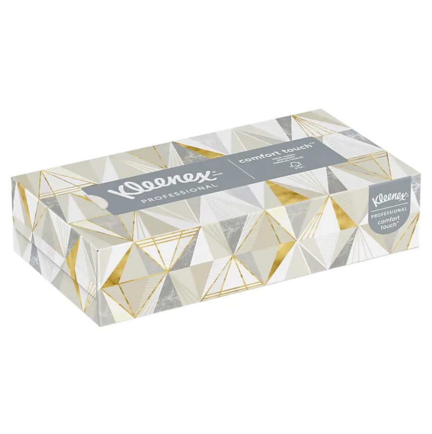 Kleenex Standard Facial Tissue, 2-Ply, White, 125 Sheets Box, 48 Boxes Pack (21606)(6)