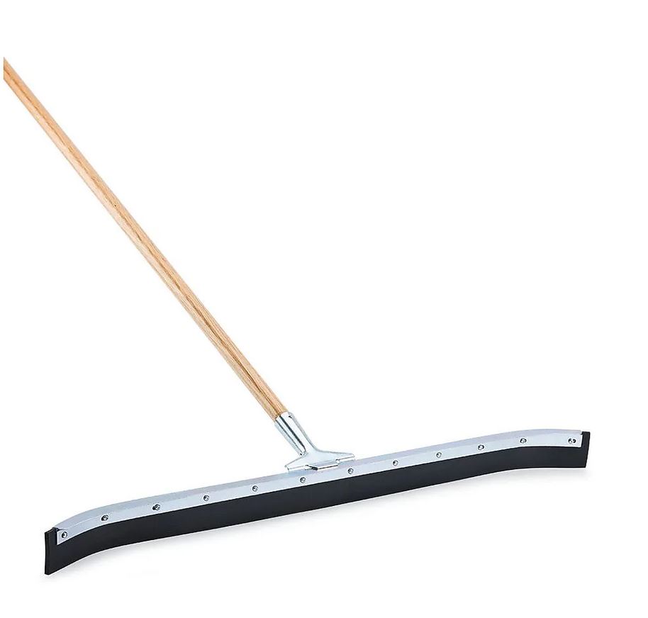 Libman 36"W Curved Floor Squeegee Set, Wood Handle, 6 Pack (954)