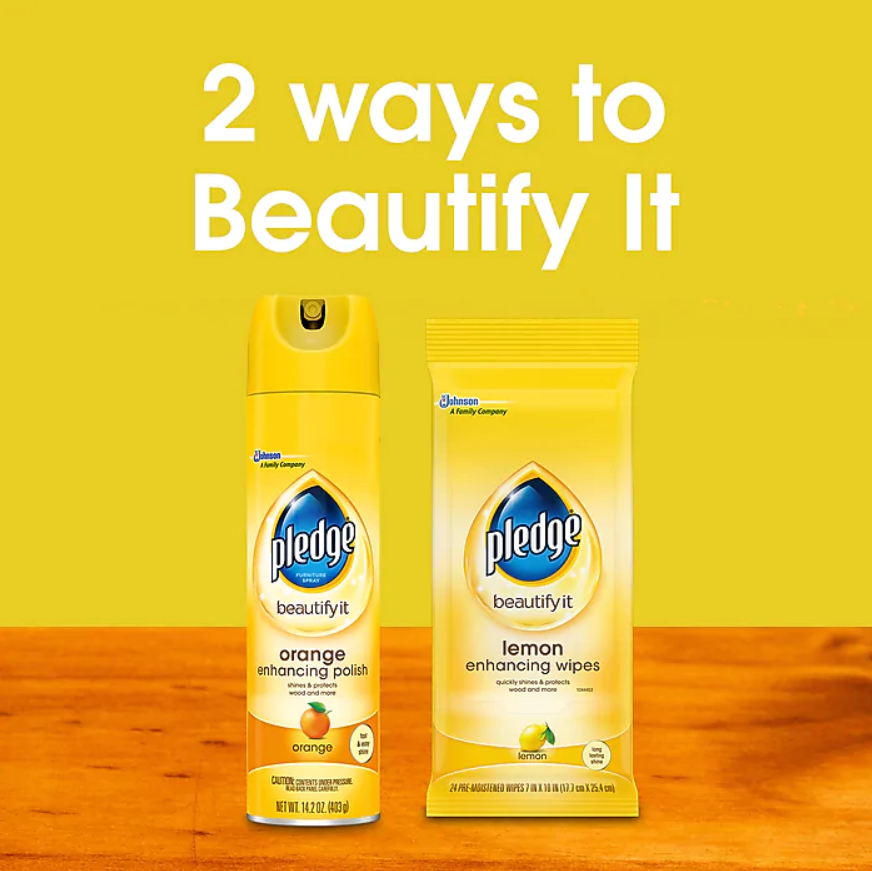 Pledge Beautify Furniture Polish, Orange, 9.7 Oz. (697834)(3)