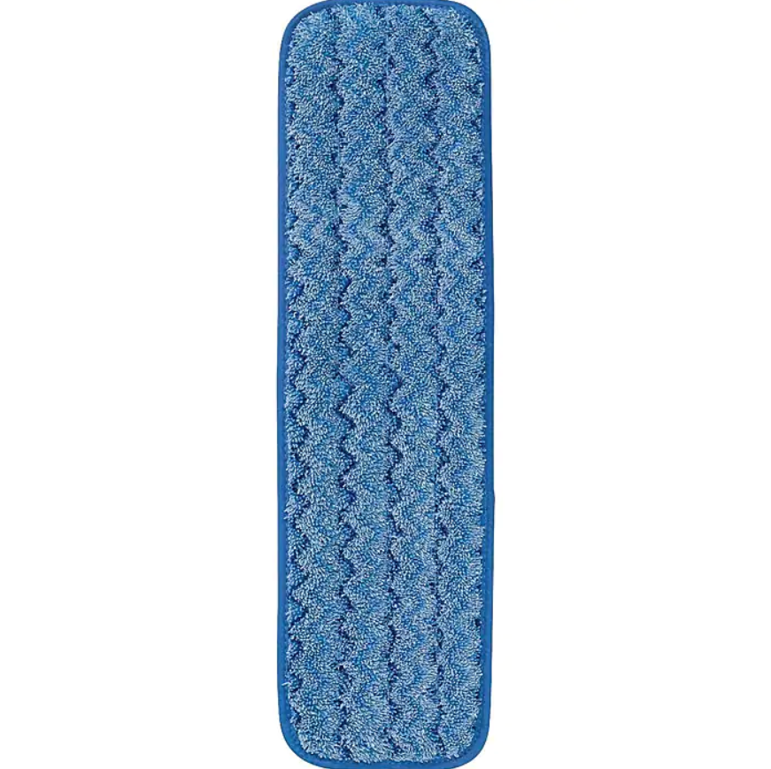 Rubbermaid HYGEN™ Microfiber Damp Mop Pad, Blue, 18 (FGQ41000BL00)
