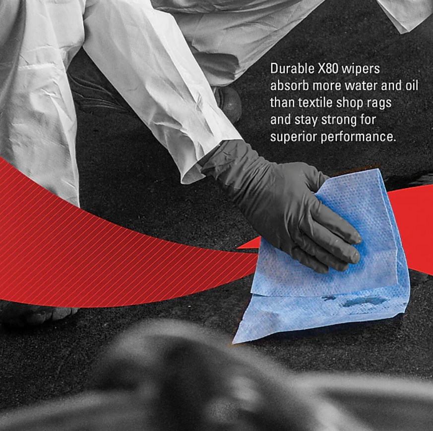 WypAll X80 HydroKnit Wipers, Blue, 160 Carton (41041)(6)