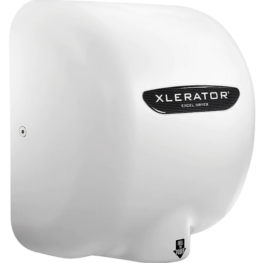 XLERATOR XL-BW 110-120V Hand Dryer with Noise Reduction Nozzle, White Thermoset Resin Cover(3)