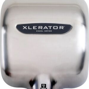 XLERATOR® XL-SBV 208-277V Hand Dryer with Noise Reduction Nozzle, Brushed Stainless Steel Cover