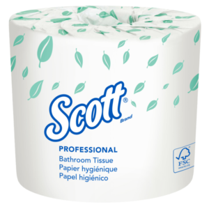 Scott Essential Standard Toilet Paper, 2-Ply, White, 550 Sheets/Roll, 80 Rolls/Carton (04460)