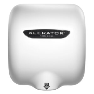 XLERATOR XL-BW 110-120V Hand Dryer with Noise Reduction Nozzle, White Thermoset Resin Cover
