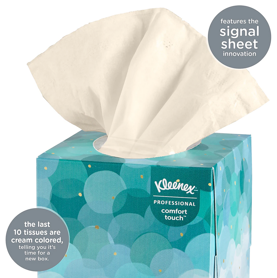Kleenex Boutique Standard Facial Tissues, 2-Ply, 95 Sheets/Box, 6/Pack (21271)