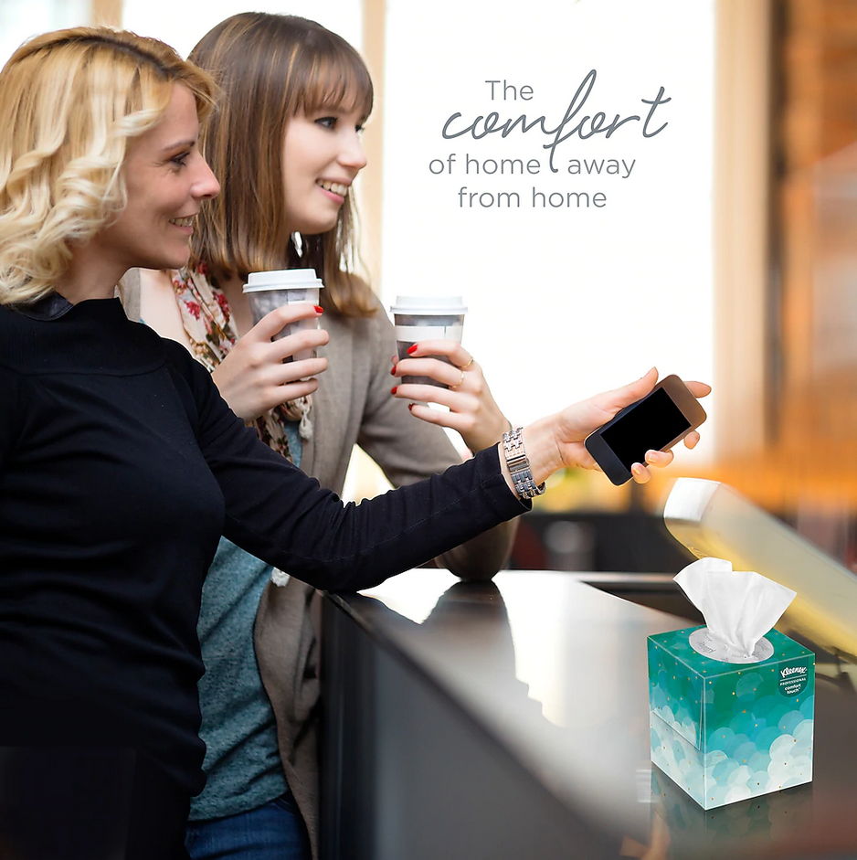 Kleenex Boutique Standard Facial Tissues, 2-Ply, 95 Sheets/Box, 6/Pack (21271)